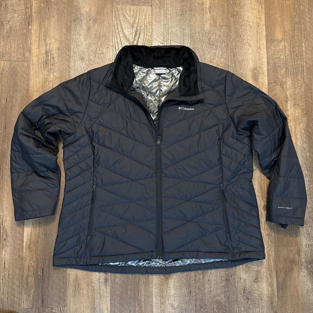 Colombia Omni Heat Puffer Jacket Womens 3xl Black